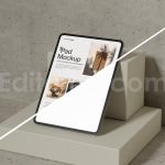 دانلود موکاپ مینیمالیست تبلت Minimalist Tablet Display Mockup