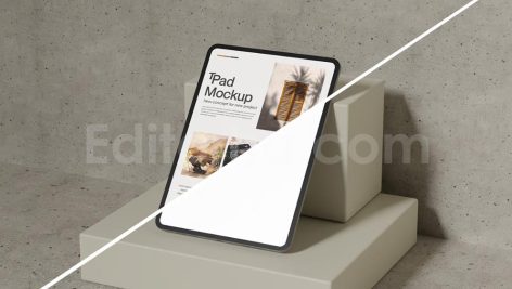 دانلود موکاپ مینیمالیست تبلت Minimalist Tablet Display Mockup