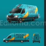دانلود موکاپ ون و ماشین (۲ فایل فتوشاپ) Van and Car Mock-Ups