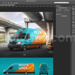 دانلود موکاپ ون و ماشین (۲ فایل فتوشاپ) Van and Car Mock-Ups
