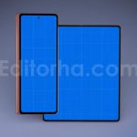 دانلود موکاپ ۵تایی گوشی هوشمند سامسونگ زد فلیپ Smartphone Samsung Z Fold 2 Mockup