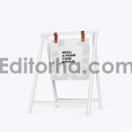 دانلود موکاپ استند دوطرفه Hanging A-Frame Sign Board Mockup