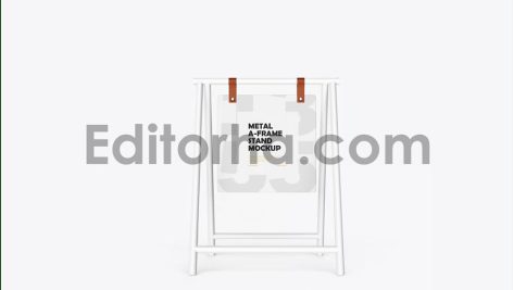 دانلود موکاپ استند دوطرفه Hanging A-Frame Sign Board Mockup