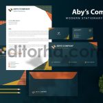 موکاپ پاکت نامه Aby's Company - Stationary1