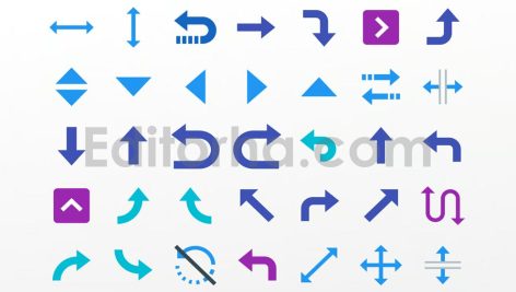 دانلود مجموعه آیکون نماد فلش Arrows