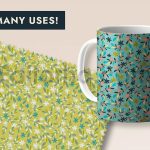 دانلود فایل لایه باز پترن برگ و گل زیبا بدون درز Seamless Vector Pattern