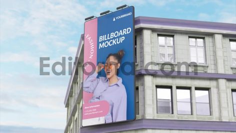 دانلود موکاپ بیلبورد ساختمانی Billboard Mockup 1