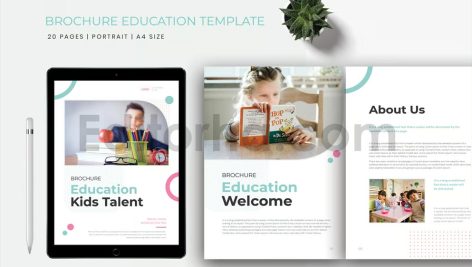 دانلود فایل لایه باز کاتالوگ طرح آموزشی Brochure Education Plan Template