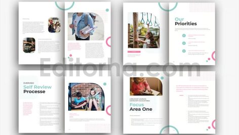 دانلود فایل لایه باز کاتالوگ طرح آموزشی Brochure Education Plan Template