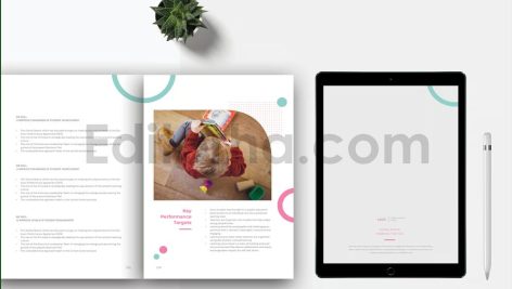 دانلود فایل لایه باز کاتالوگ طرح آموزشی Brochure Education Plan Template