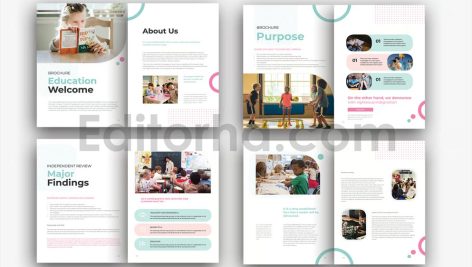 دانلود فایل لایه باز کاتالوگ طرح آموزشی Brochure Education Plan Template