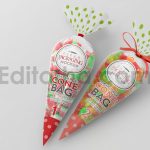 دانلود موکاپ کیسه مخروطی شفاف Clear Large Cone Bag Mockup