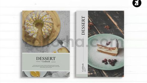 دانلود فایل لایه باز کاتالوگ کتاب آشپزی دسر Dessert cookbook