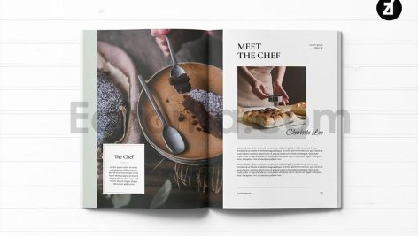 دانلود فایل لایه باز کاتالوگ کتاب آشپزی دسر Dessert cookbook