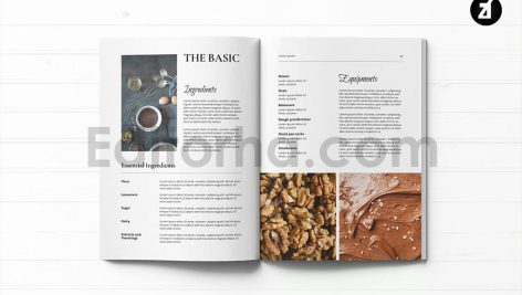 دانلود فایل لایه باز کاتالوگ کتاب آشپزی دسر Dessert cookbook