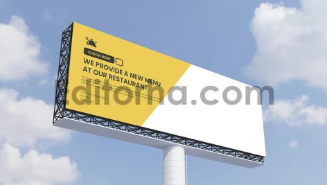 دانلود بیلبورد خیابانی - Billboard Mockup 3