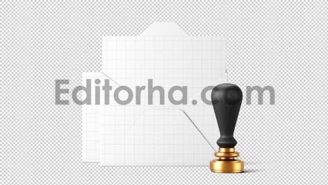موکاپ پاکت نامه با مهر موم3