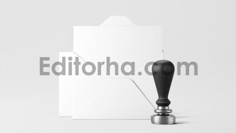 موکاپ پاکت نامه با مهر موم4