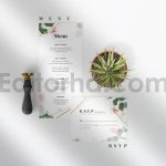 دانلود فایل لایه باز کارت دعوت عروسی Eucalyptus Wedding Invitation Suite