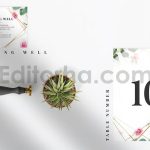 دانلود فایل لایه باز کارت دعوت عروسی Eucalyptus Wedding Invitation Suite