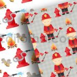 دانلود مجموعه ۱۲ عددی پترن آتش نشانی Firefighters digital paper pack