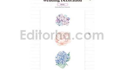 دانلود لایه باز کارت دعوت عروسی گلدار Floral Watercolor Wedding Invitation