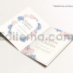 دانلود لایه باز کارت دعوت عروسی گلدار Floral Watercolor Wedding Invitation