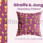 دانلود فایل لایه باز پترن طرح جنگلی بدون درز Seamless Pattern Jungle