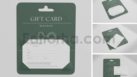 دانلود موکاپ کارت هدیه Gift Card Mockup11