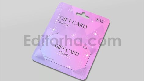 موکاپ کارت هدیه Gift Card Mockup3
