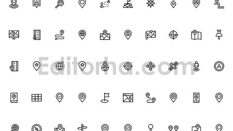 دانلود مجموعه لایه باز آیکون لوکیشن Location icons