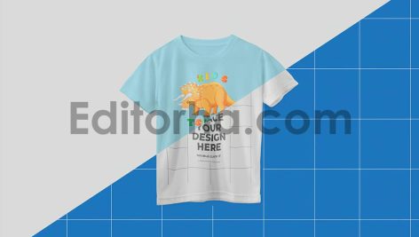 موکاپ تی‌شرت بچه‌گانه Kids T-Shirt Mockup4
