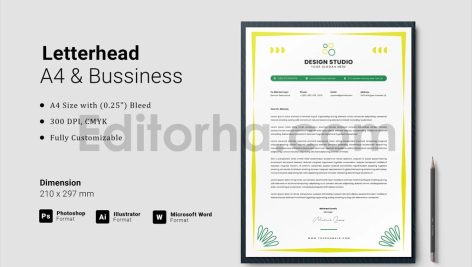 دانلود فایل لایه باز سربرگ Letterhead Template