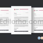 دانلود فایل لایه باز سربرگ مدرن Modern Letterhead