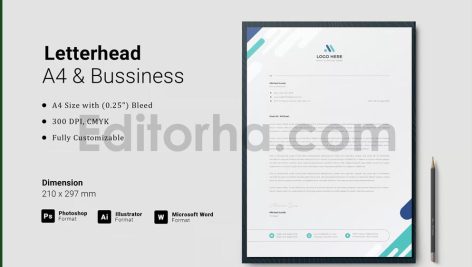 دانلود فایل لایه باز سربرگ Letterhead Template