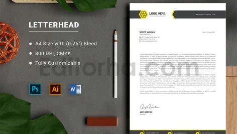 دانلود فایل لایه باز سربرگ Letterhead Template
