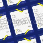 دانلود فایل لایه باز سربرگ تنیس Baseline Tennis - Letterhead
