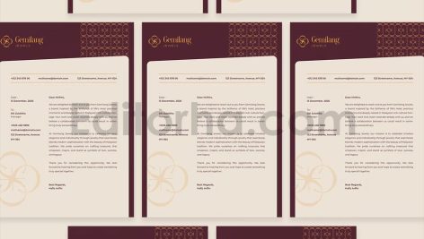 دانلود فایل لایه باز سربرگ Jewelerose - Letterhead Template