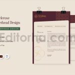 دانلود فایل لایه باز سربرگ Jewelerose - Letterhead Template