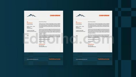 دانلود فایل لایه باز سربرگ Chain Break - Letterhead Template