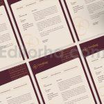 دانلود فایل لایه باز سربرگ Jewelerose - Letterhead Template