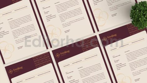 دانلود فایل لایه باز سربرگ Jewelerose - Letterhead Template