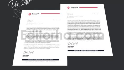 دانلود فایل لایه باز سربرگ مدرن Modern Letterhead