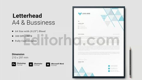 دانلود فایل لایه باز سربرگ Letterhead Template