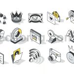 دانلود رایگان مجموعه ۵۰ عددی آیکون ایزومتریک بازاریابی Marketing Icons