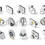 دانلود مجموعه 50 عددی آیکون ایزومتریک بازاریابی Marketing Isometric Icons