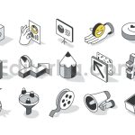 دانلود مجموعه 50 عددی آیکون ایزومتریک بازاریابی Marketing Isometric Icons