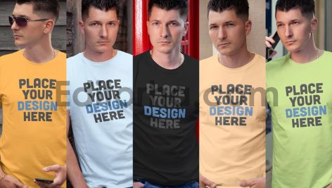 موکاپ تی‌شرت مردانه Men's T-shirt Mock-up2