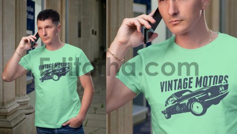 موکاپ تی‌شرت مردانه Men's T-shirt Mock-up6
