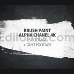 16 Paint Brush Stroke Transitions Reveal Pack Matte/ Oil Art Dust Ink Grunge Texture/ Chalk Board